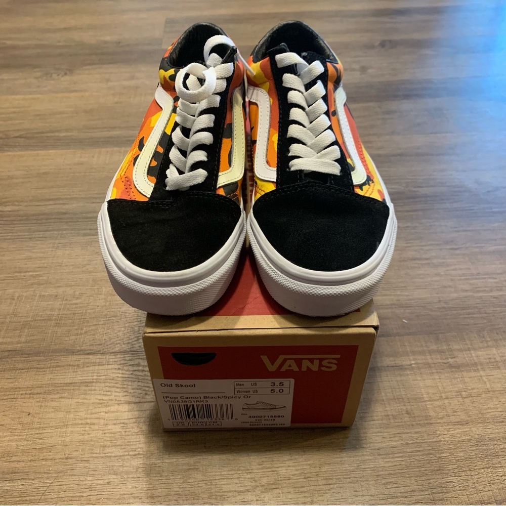 Vans Old Skool Pop Camo Black Spicy Orange